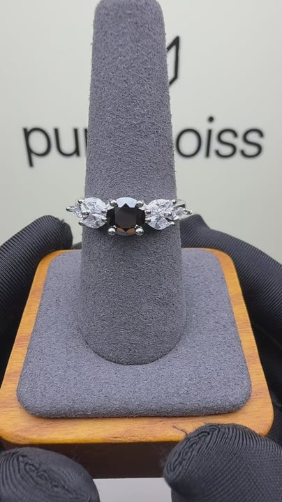RS-10233 | Fancy Color 1CT Ring | White Gold Plated