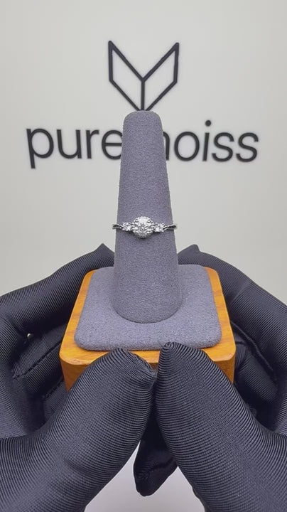 RS-10371 | Men's D-Color 0.5CT Ring | White Gold Plated