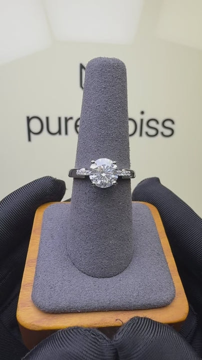 RS-10511 | D-Color 2CT Ring | White Gold Plated