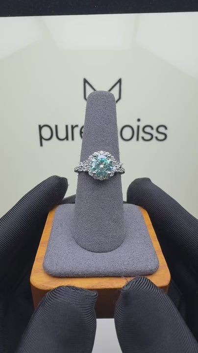 RS-10172 | Fancy Color 2CT Ring | White Gold Plated