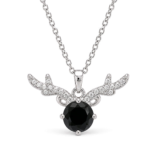 NS-30063 | Fancy Color 2CT Pendant Necklace | White Gold Plated