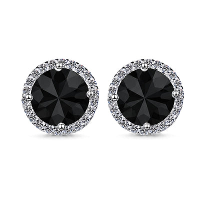 ES-20023 | Fancy Color 2CT Stud Earrings | White Gold Plated