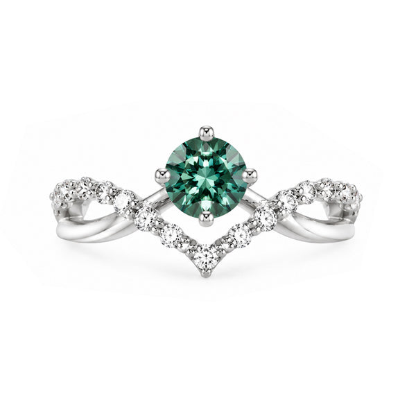 RS-10032 | D-Color 1CT Ring | White Gold Plated