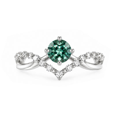 RS-10032 | D-Color 1CT Ring | White Gold Plated