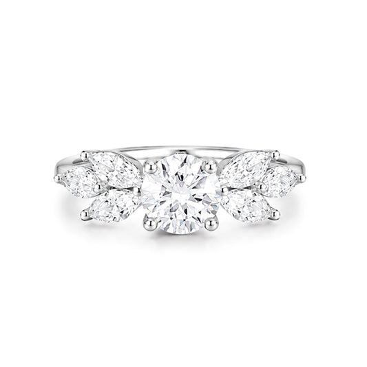 RS-10231 | D-Color 1CT Ring | White Gold Plated