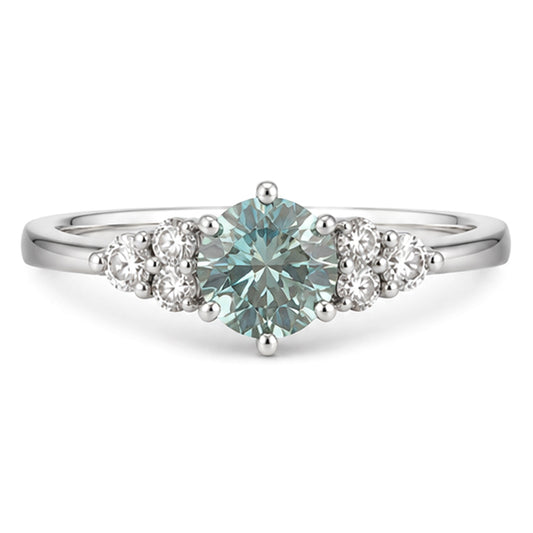 RS-10472 | Fancy Color 0.5CT Ring | White Gold Plated