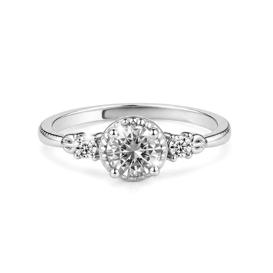 RS-10371 | Men's D-Color 0.5CT Ring | White Gold Plated