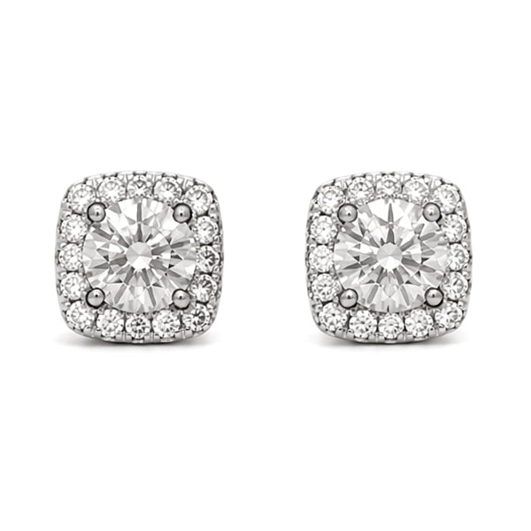 ES-20051 | D-Color 1CT Stud Earrings | White Gold Plated
