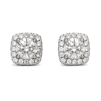 ES-20051 | D-Color 1CT Stud Earrings | White Gold Plated