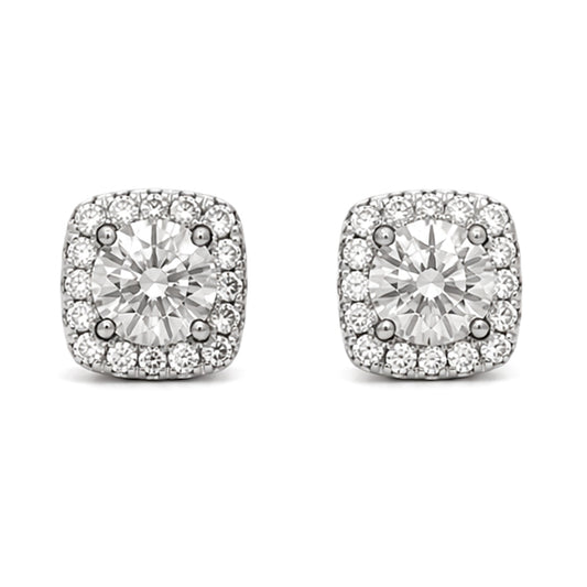 ES-20051 | D-Color 1CT Stud Earrings | White Gold Plated