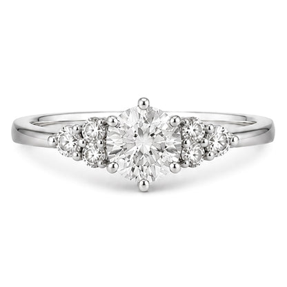 RS-10471 | D-Color 0.5CT Ring | White Gold Plated