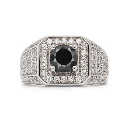 RS-10343 | Men's Fancy Color 1CT Ring | White Gold Plated