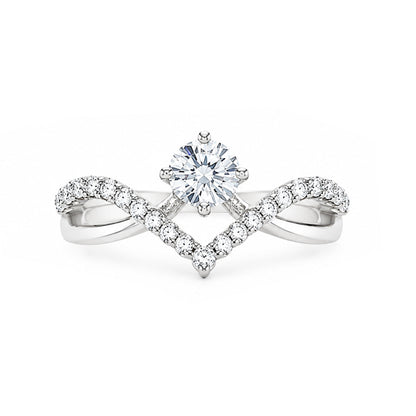 RS-10031 | D-Color 1CT Ring | White Gold Plated