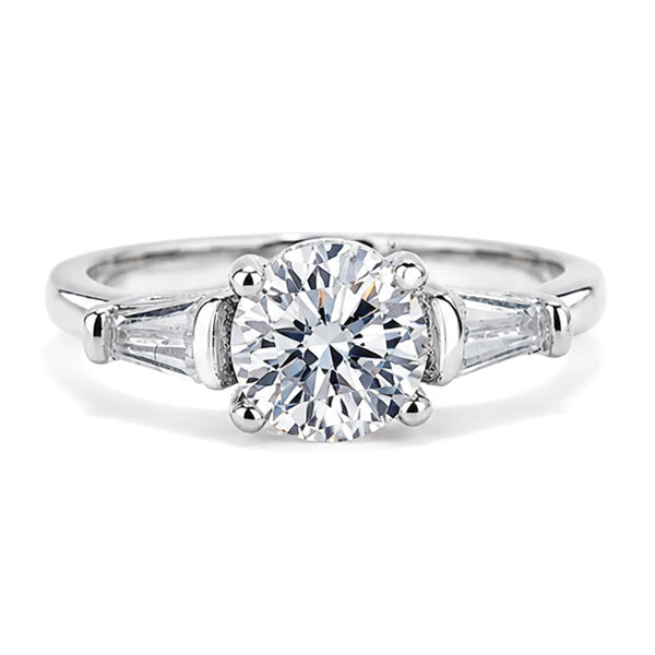 RS-10491 | D-Color 1CT Ring | White Gold Plated