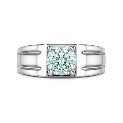 RS-10262 | Men's Fancy Color 1CT Ring | White Gold Plated
