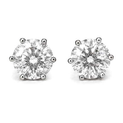 ES-20081 | D-Color 1CT Stud Earrings | White Gold Plated