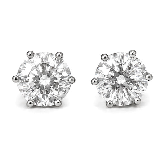 ES-20081 | D-Color 1CT Stud Earrings | White Gold Plated