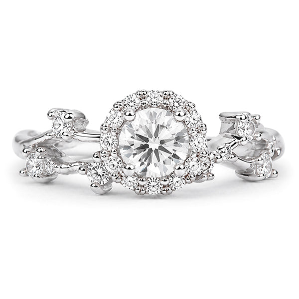 RS-10191 | D-Color 0.5CT Ring | White Gold Plated