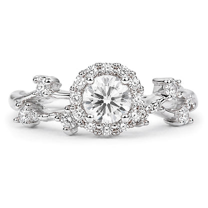 RS-10191 | D-Color 0.5CT Ring | White Gold Plated