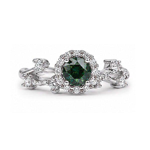 RS-10192 | Fancy Color 0.5CT Ring | White Gold Plated