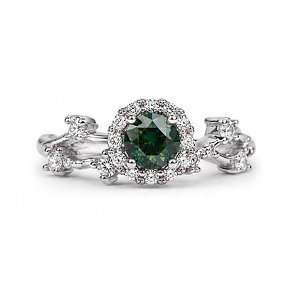 RS-10192 | Fancy Color 0.5CT Ring | White Gold Plated