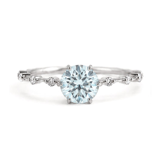 RS-10462 | Fancy Color 1CT Ring | White Gold Plated