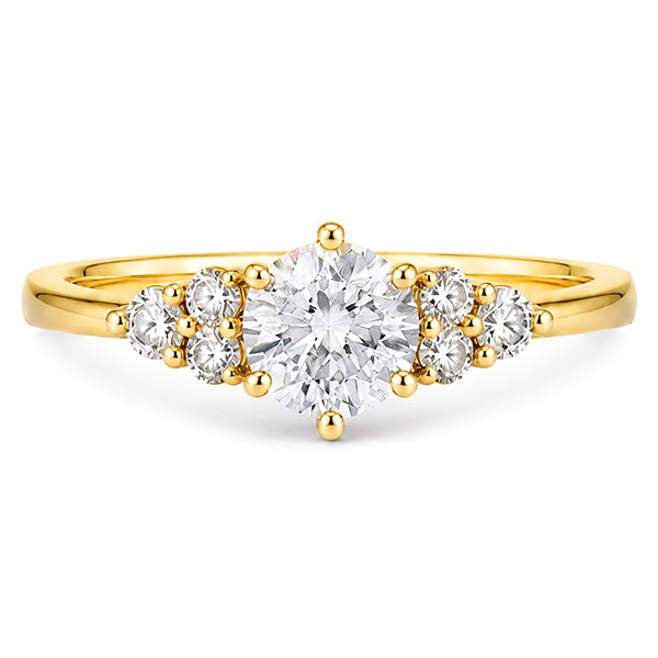 RS-10474 | D-Color 0.5CT Ring | 18K Gold Plated
