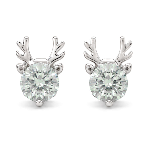 ES-20092 | Fancy Color 1CT Stud Earrings | White Gold Plated