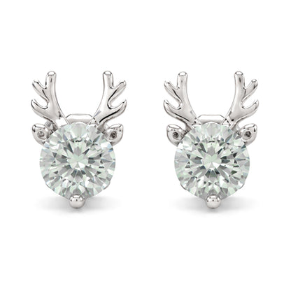 ES-20092 | Fancy Color 1CT Stud Earrings | White Gold Plated