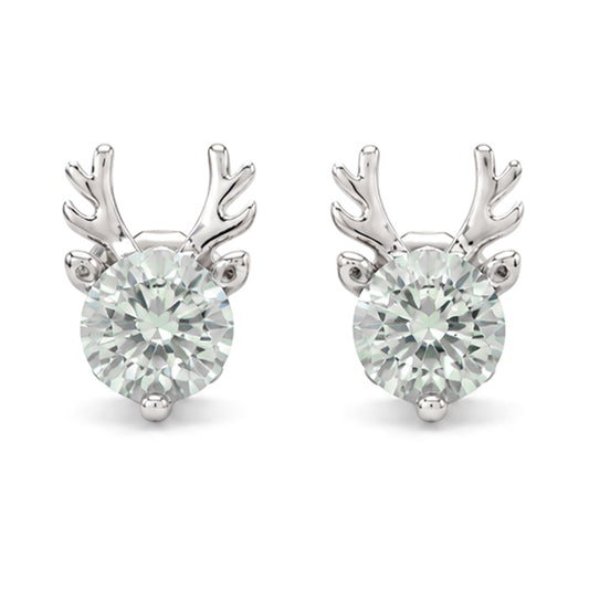 ES-20092 | Fancy Color 1CT Stud Earrings | White Gold Plated