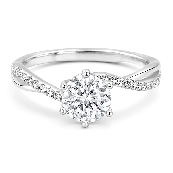 RS-10551 | D-Color 1CT Ring | White Gold Plated