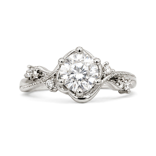 RS-10451 | D-Color 1CT Ring | White Gold Plated