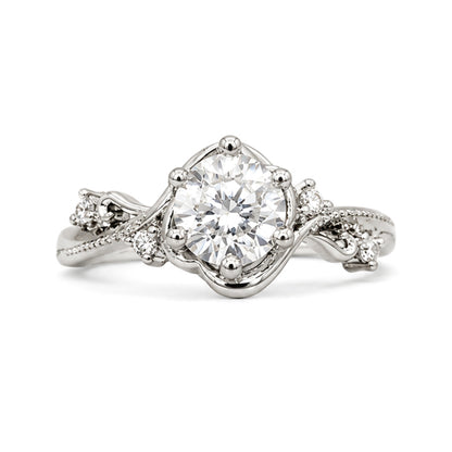 RS-10451 | D-Color 1CT Ring | White Gold Plated