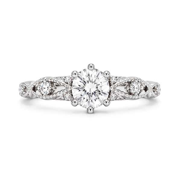 RS-10441 | D-Color 0.5CT Ring | White Gold Plated