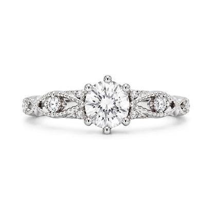 RS-10441 | D-Color 0.5CT Ring | White Gold Plated