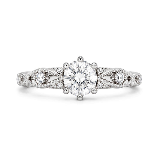 RS-10441 | D-Color 0.5CT Ring | White Gold Plated