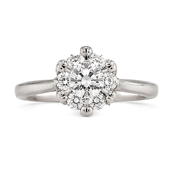 RS-10391 | D-Color 1CT Ring | White Gold Plated