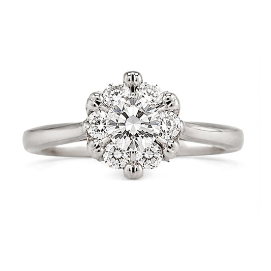 RS-10391 | D-Color 1CT Ring | White Gold Plated