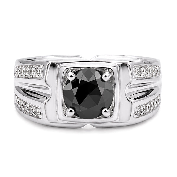 RS-10273 | Men's Fancy Color 1CT Ring | White Gold Plated