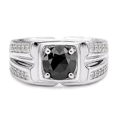 RS-10273 | Men's Fancy Color 1CT Ring | White Gold Plated