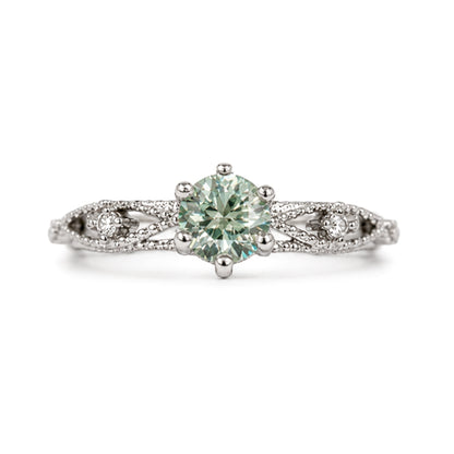 RS-10442 | Fancy Color 0.5CT Ring | White Gold Plated