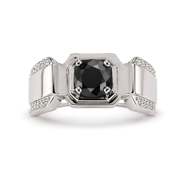RS-10293 | Men's Fancy Color 1CT Ring | White Gold Plated