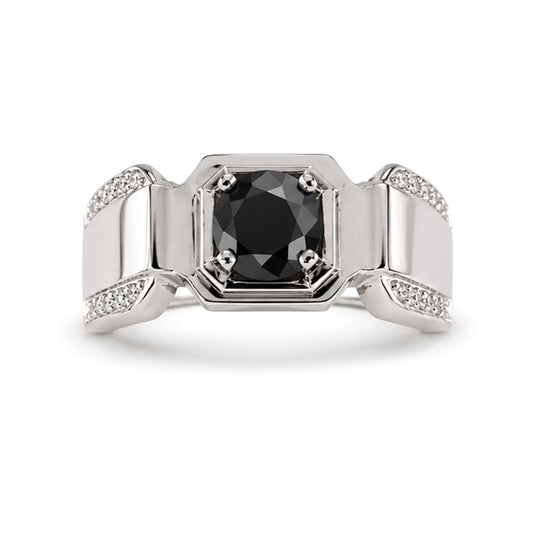 RS-10293 | Men's Fancy Color 1CT Ring | White Gold Plated
