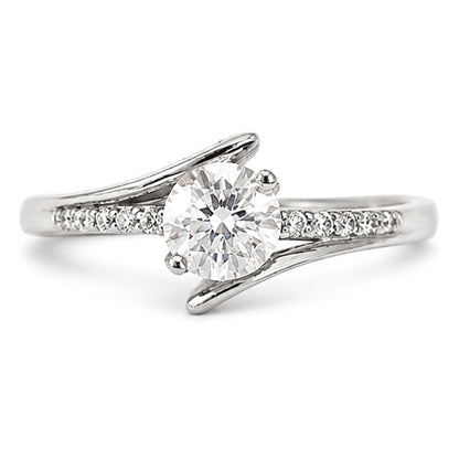 RS-10501 | D-Color 0.5CT Ring | White Gold Plated