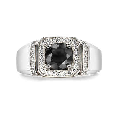 RS-10313 | Men's Fancy Color 1CT Ring | White Gold Plated