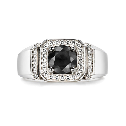 RS-10313 | Men's Fancy Color 1CT Ring | White Gold Plated