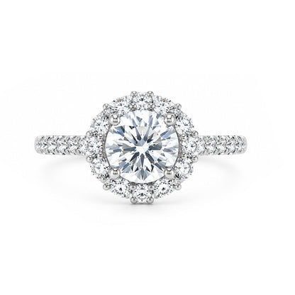 RS-10021 | D-Color 1CT Ring | White Gold Plated