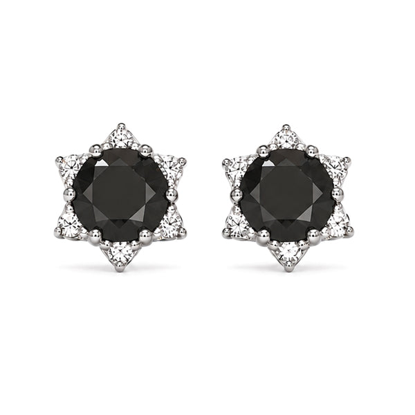 ES-20043 | Fancy Color 2CT Stud Earrings | White Gold Plated