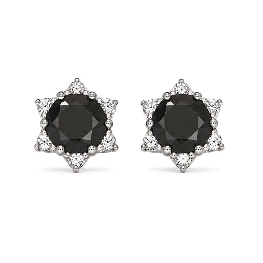 ES-20043 | Fancy Color 2CT Stud Earrings | White Gold Plated