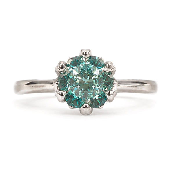RS-10392 | Fancy Color 1CT Ring | White Gold Plated